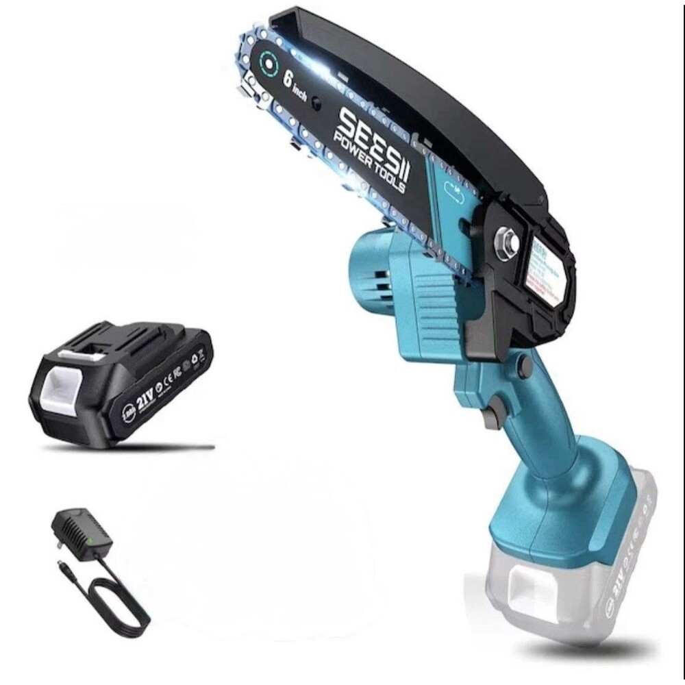 SeeSaw Mini Chainsaw 6-inch Cordless Handheld Electric Power Chain 20V Battery